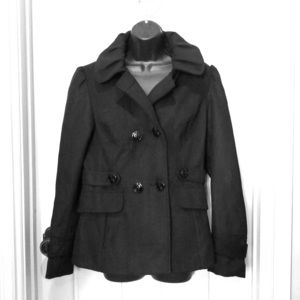 Black Hooded Pea Coat BNWT